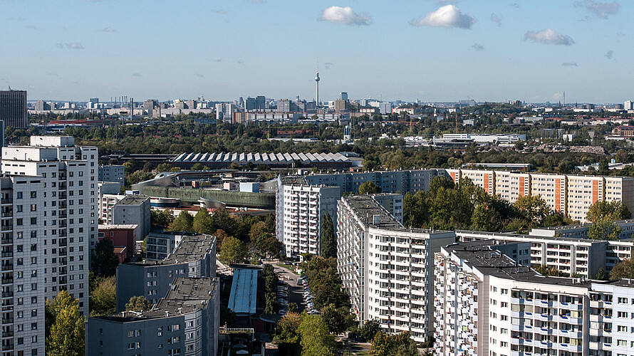 Luftbild von der Karl-Holtz-Straße.