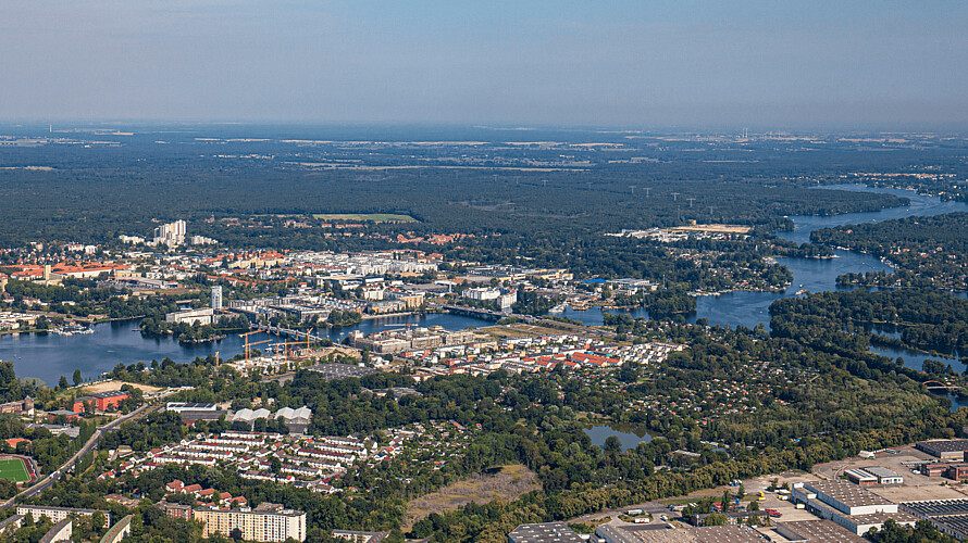 Luftbild von Spandau.